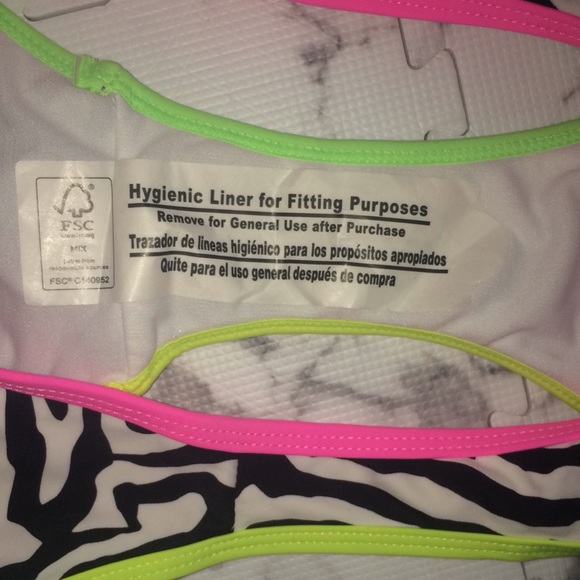 Zebra & Neon Print Bikini Bottoms - Picture 6 of 6